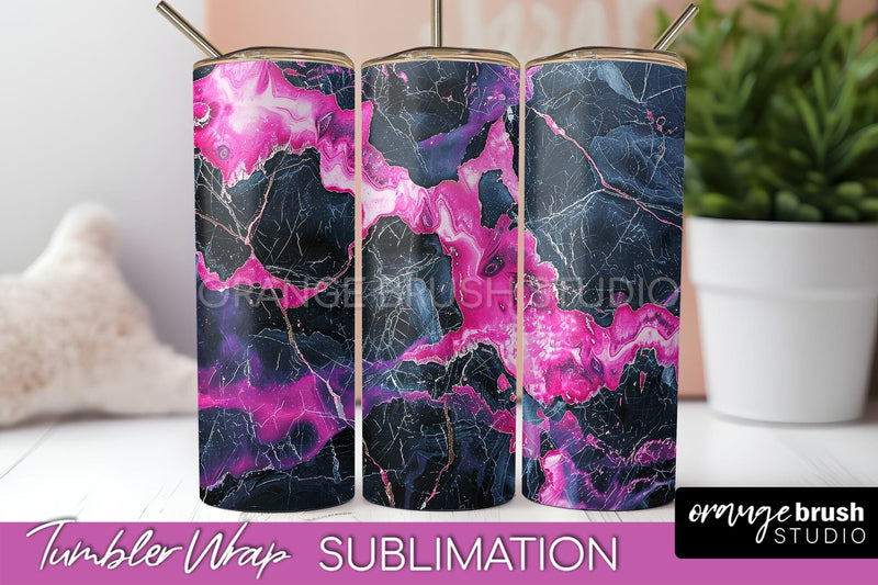 Marble Texture Tumbler Wrap, Marble Tumbler Sublimation Sublimation OrangeBrushStudio 