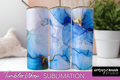 Marble Texture Tumbler Wrap, Marble Tumbler Sublimation Sublimation OrangeBrushStudio 
