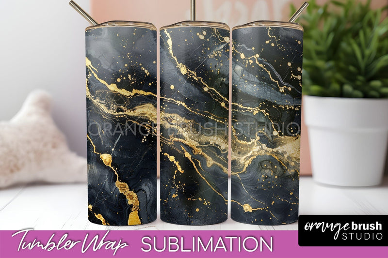Marble Texture Tumbler Wrap, Marble Tumbler Sublimation Sublimation OrangeBrushStudio 