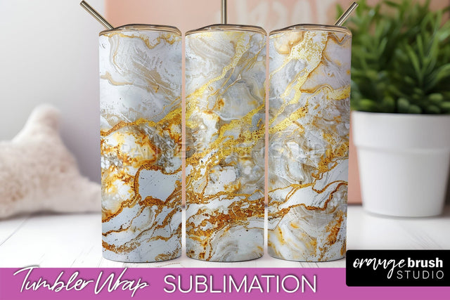 Marble Texture Tumbler Wrap, Marble Tumbler Sublimation Sublimation OrangeBrushStudio 