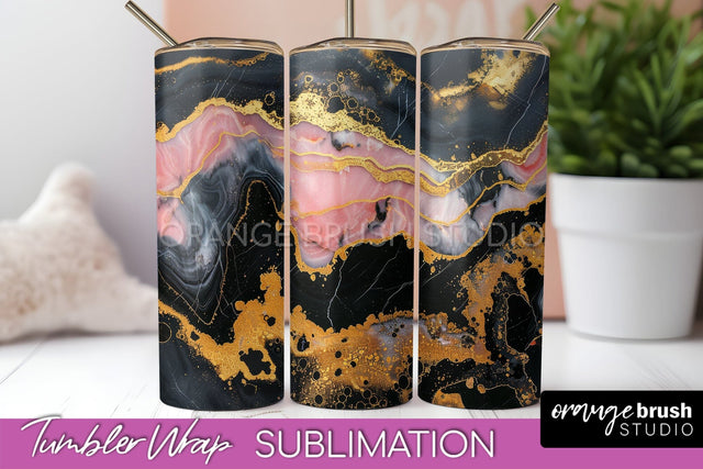 Marble Texture Tumbler Wrap, Marble Tumbler Sublimation Sublimation OrangeBrushStudio 