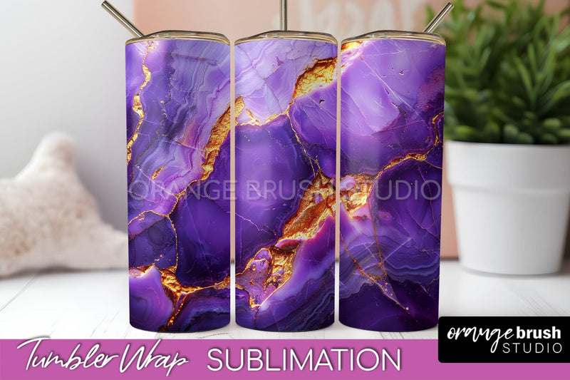Marble Texture Tumbler Wrap, Marble Tumbler Sublimation Sublimation OrangeBrushStudio 