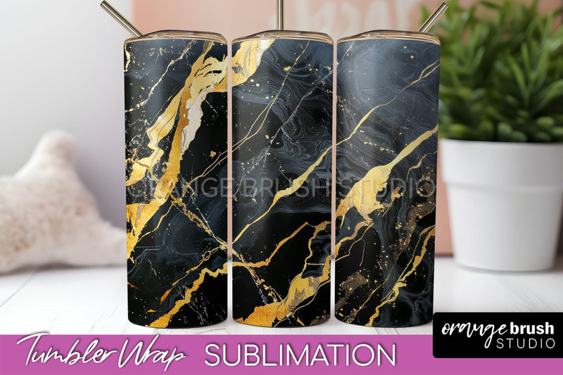 Marble Texture Tumbler Wrap, Marble Tumbler Sublimation Sublimation OrangeBrushStudio 