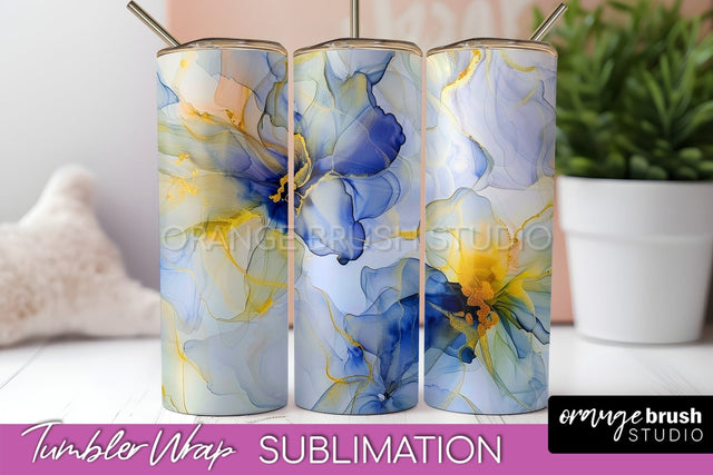 Marble Texture Tumbler Wrap, Marble Tumbler Sublimation Sublimation OrangeBrushStudio 