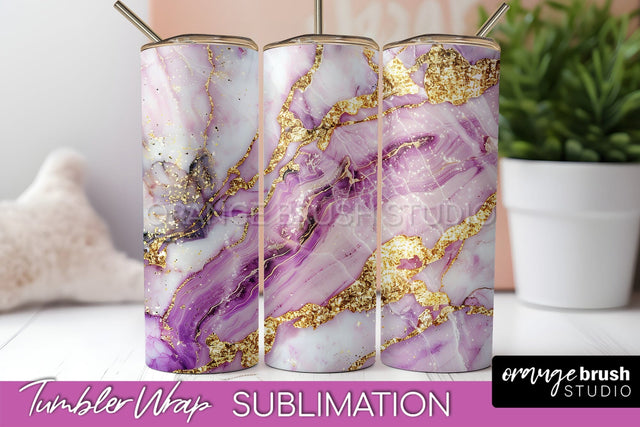 Marble Texture Tumbler Wrap, Marble Tumbler Sublimation Sublimation OrangeBrushStudio 