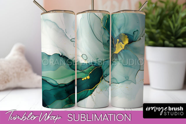 Marble Texture Tumbler Wrap, Marble Tumbler Sublimation Sublimation OrangeBrushStudio 