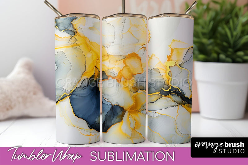 Marble Texture Tumbler Wrap, Marble Tumbler Sublimation Sublimation OrangeBrushStudio 