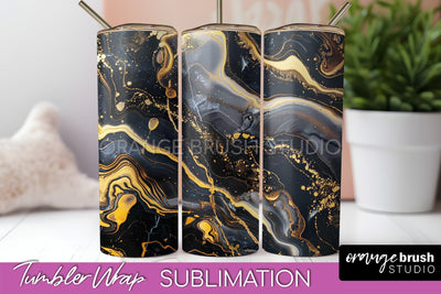 Marble Texture Tumbler Wrap, Marble Tumbler Sublimation Sublimation OrangeBrushStudio 