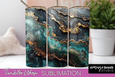 Marble Texture Tumbler Wrap, Marble Tumbler Sublimation Sublimation OrangeBrushStudio 