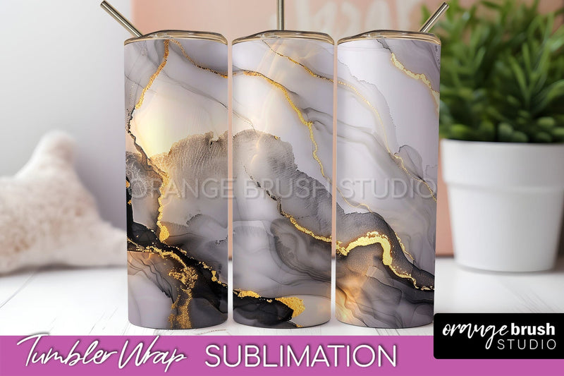 Marble Texture Tumbler Wrap, Marble Tumbler Sublimation Sublimation OrangeBrushStudio 