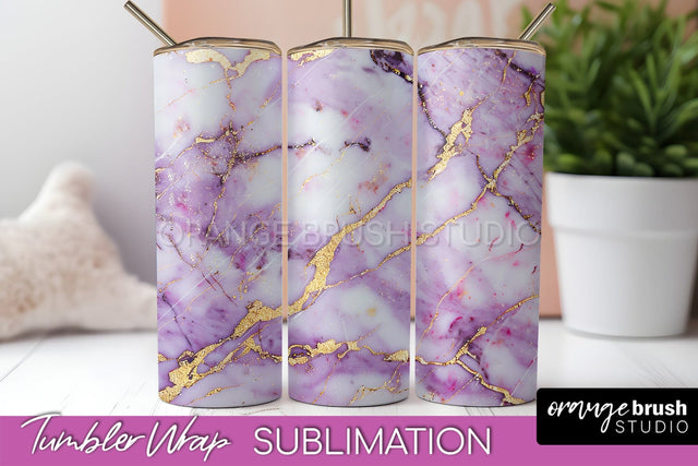 Marble Texture Tumbler Wrap, Marble Tumbler Sublimation Sublimation OrangeBrushStudio 