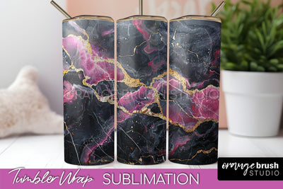 Marble Texture Tumbler Wrap, Marble Tumbler Sublimation Sublimation OrangeBrushStudio 