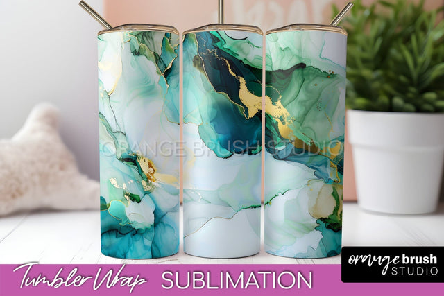 Marble Texture Tumbler Wrap, Marble Tumbler Sublimation Sublimation OrangeBrushStudio 