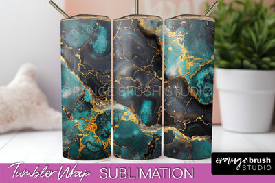 Marble Texture Tumbler Wrap, Marble Tumbler Sublimation Sublimation OrangeBrushStudio 
