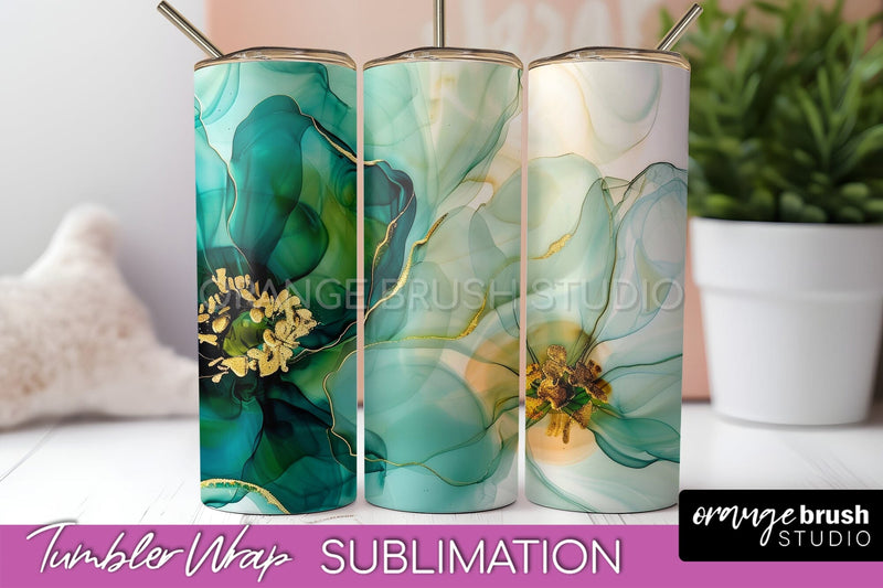 Marble Texture Tumbler Wrap, Marble Tumbler Sublimation Sublimation OrangeBrushStudio 