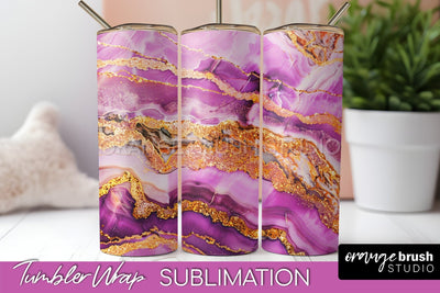 Marble Texture Tumbler Wrap, Marble Tumbler Sublimation Sublimation OrangeBrushStudio 