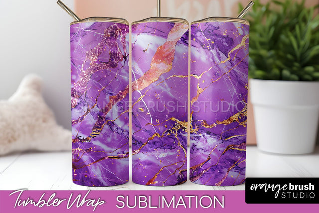 Marble Texture Tumbler Wrap, Marble Tumbler Sublimation Sublimation OrangeBrushStudio 