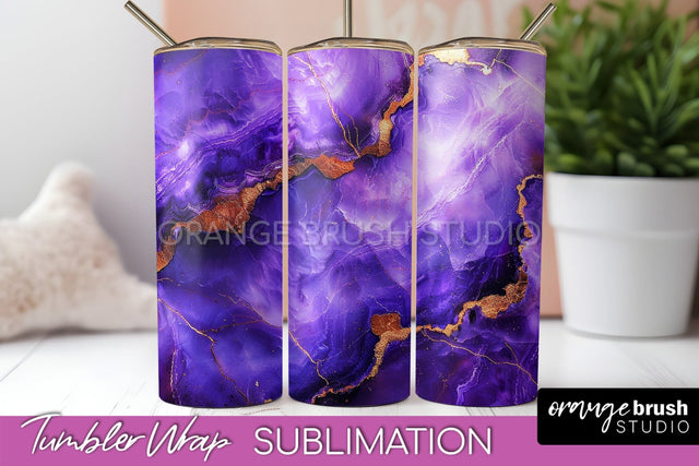 Marble Texture Tumbler Wrap, Marble Tumbler Sublimation Sublimation OrangeBrushStudio 