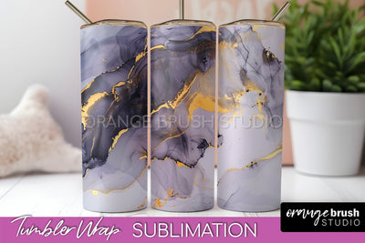 Marble Texture Tumbler Wrap, Marble Tumbler Sublimation Sublimation OrangeBrushStudio 