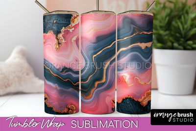 Marble Texture Tumbler Wrap, Marble Tumbler Sublimation Sublimation OrangeBrushStudio 