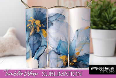 Marble Texture Tumbler Wrap, Marble Tumbler Sublimation Sublimation OrangeBrushStudio 
