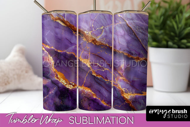 Marble Texture Tumbler Wrap, Marble Tumbler Sublimation Sublimation OrangeBrushStudio 