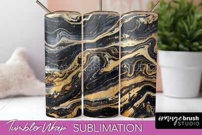 Marble Texture Tumbler Wrap, Marble Tumbler Sublimation Sublimation OrangeBrushStudio 
