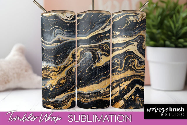Marble Texture Tumbler Wrap, Marble Tumbler Sublimation Sublimation OrangeBrushStudio 