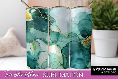 Marble Texture Tumbler Wrap, Marble Tumbler Sublimation Sublimation OrangeBrushStudio 