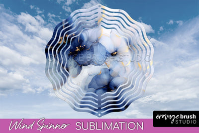 Marble Wind Spinner - Marble Texture Spinner Sublimation Sublimation OrangeBrushStudio 