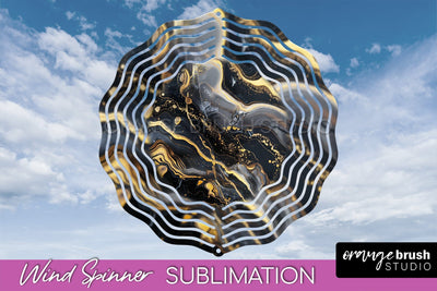Marble Wind Spinner - Marble Texture Spinner Sublimation Sublimation OrangeBrushStudio 
