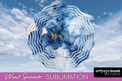 Marble Wind Spinner - Marble Texture Spinner Sublimation Sublimation OrangeBrushStudio 