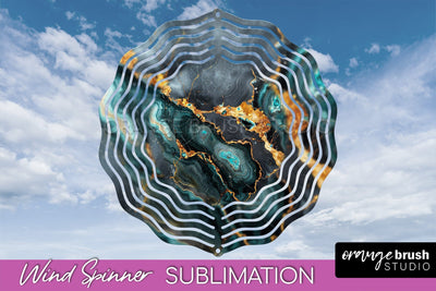 Marble Wind Spinner - Marble Texture Spinner Sublimation Sublimation OrangeBrushStudio 