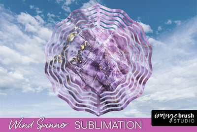 Marble Wind Spinner - Marble Texture Spinner Sublimation Sublimation OrangeBrushStudio 
