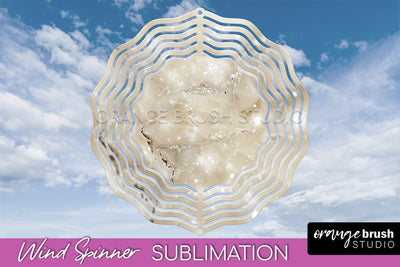 Marble Wind Spinner - Marble Texture Spinner Sublimation Sublimation OrangeBrushStudio 