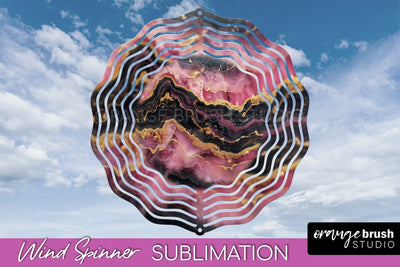 Marble Wind Spinner - Marble Texture Spinner Sublimation Sublimation OrangeBrushStudio 