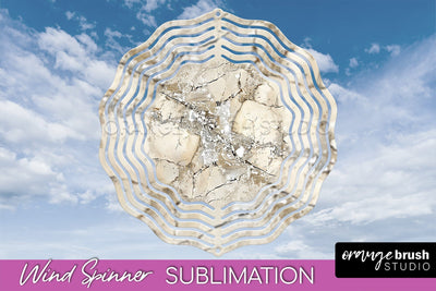 Marble Wind Spinner - Marble Texture Spinner Sublimation Sublimation OrangeBrushStudio 