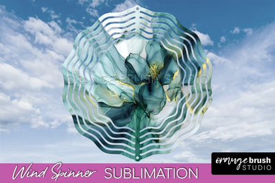 Marble Wind Spinner - Marble Texture Spinner Sublimation Sublimation OrangeBrushStudio 