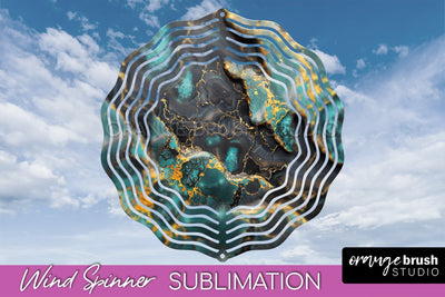 Marble Wind Spinner - Marble Texture Spinner Sublimation Sublimation OrangeBrushStudio 