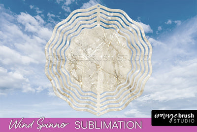 Marble Wind Spinner - Marble Texture Spinner Sublimation Sublimation OrangeBrushStudio 
