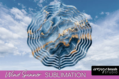 Marble Wind Spinner - Marble Texture Spinner Sublimation Sublimation OrangeBrushStudio 