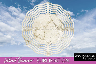 Marble Wind Spinner - Marble Texture Spinner Sublimation Sublimation OrangeBrushStudio 