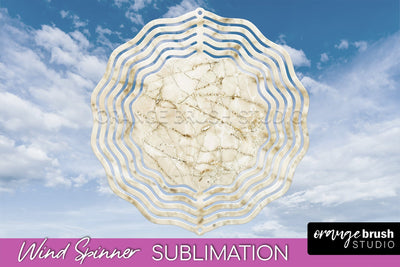 Marble Wind Spinner - Marble Texture Spinner Sublimation Sublimation OrangeBrushStudio 
