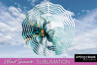 Marble Wind Spinner - Marble Texture Spinner Sublimation Sublimation OrangeBrushStudio 