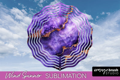 Marble Wind Spinner - Marble Texture Spinner Sublimation Sublimation OrangeBrushStudio 