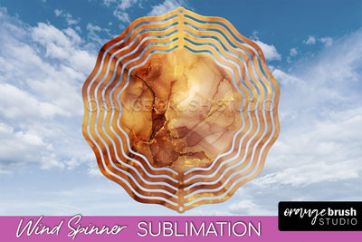 Marble Wind Spinner - Marble Texture Spinner Sublimation Sublimation OrangeBrushStudio 