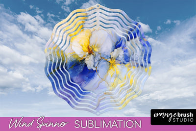 Marble Wind Spinner - Marble Texture Spinner Sublimation Sublimation OrangeBrushStudio 