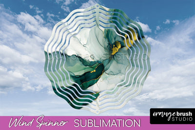 Marble Wind Spinner - Marble Texture Spinner Sublimation Sublimation OrangeBrushStudio 
