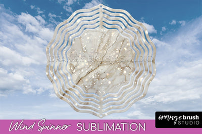 Marble Wind Spinner - Marble Texture Spinner Sublimation Sublimation OrangeBrushStudio 