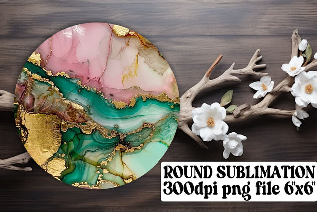 Marble Wonder Sublimation Keychain & Car Coaster Collection Sublimation afrosvg 